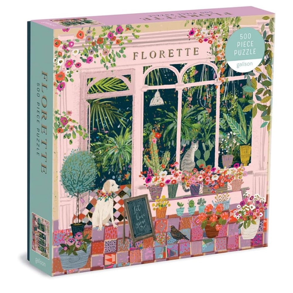 Galison Florette Puzzle, 500 Pieces, 20” x 20” – Floral Jigsaw Puzzle